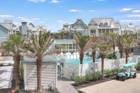 2nd Floor Front Balcony – Pool & Partial Ocean View