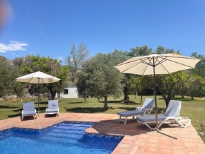 View from poolside towards casita