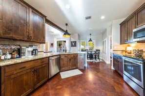 Fully stocked kitchen