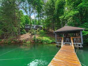 Gleesome Inn- Dock perspective looking back at the gazebo