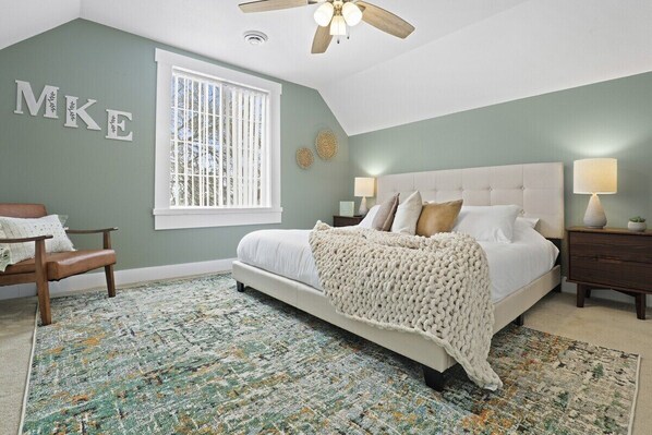 King bedroom located upstairs on 2nd level.