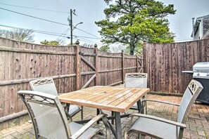 Private Patio | Beach Chairs | Beach Umbrella