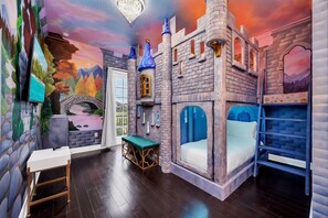 Step into a fairy tale with our enchanting princess-themed room, where every dream is adorned in regal splendor and magical charm