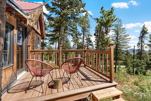 Enjoy the scenery on the side deck.