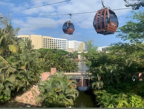 First ever gondola in a resort with 6 stops throughout the property.