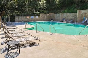 The community pool is available to all guests and is open seasonally, generally from mid-May to mid-September, depending on the weather.