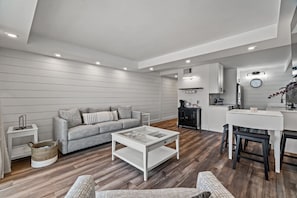 Spacious living room, dining area, amazing view!