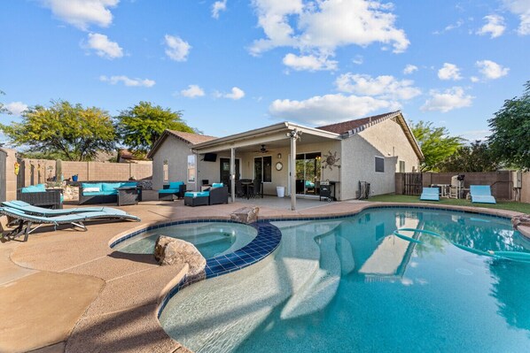 Backyard Heated Pool and Spa