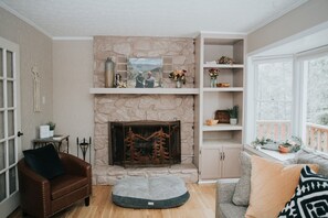 Den with Gas Fireplace