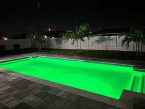 Seasonally heated private pool