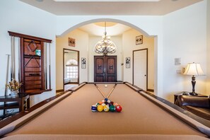 Vacation home with pool table