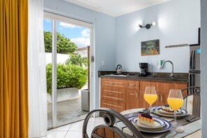 Fully-equipped kitchenette makes eating in very easy.