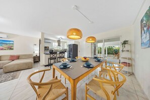 Gather around the elegant 6-seater dining table, perfect for family meals, entertaining guests, or enjoying a delicious meal together in style.