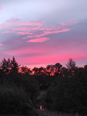 un des magnifiques coucher de soleil Vu de la terrasse 