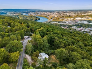 Aerial view of home and proximity of TN River