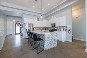 Kitchen off of the front entrance.