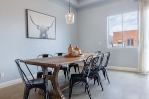 Dining Table seats 8.