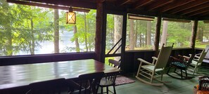 You'll love hanging out in this family-sized screened-in porch!