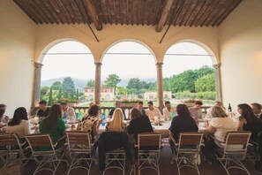Dining with friends and family