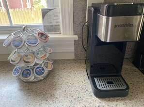 Coffee, tea and hot chocolateto enjoy as you arrive.