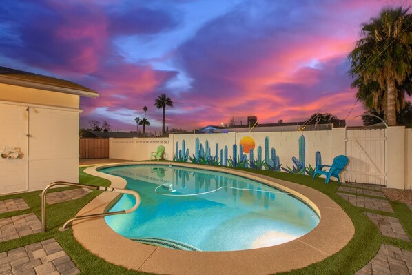 Enjoy swimming while taking in the lovely scenery.