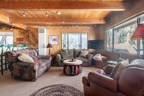 Plenty of comfortable seating to relax in after a day of skiing