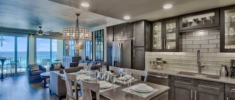 Welcome to luxury at the beach! Gulf views from the kitchen and living room!