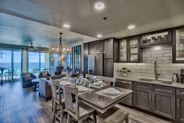 Welcome to luxury at the beach! Gulf views from the kitchen and living room!