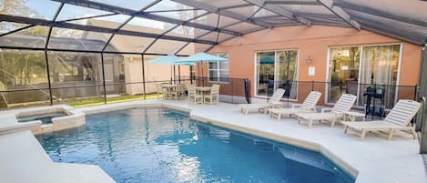Private Pool and Spa Hot Tub 
(Heating Available Upon Request $30/day)