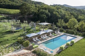 Aerial view of the pool