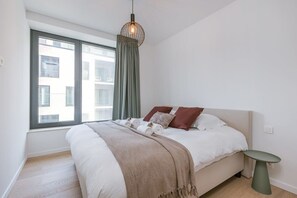 Spacious double bedroom 2 (e provide prepared beds with high-quality bed linen)