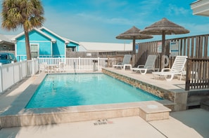 Amazing pool area to spend time after a long day on the beach