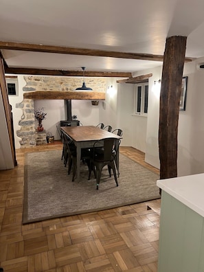 Breakfast table sits 8.  A brand new custom kitchen with stunning Aga 