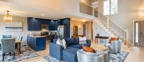 Main Living room with kitchen views.  Open floor plan