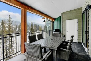 Private Patio Space With Outdoor Dining Table