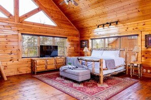 Step into the sleek and spacious master bedroom, crafted for a luxurious sleep experience.