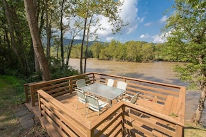 Top deck with outside dining area 