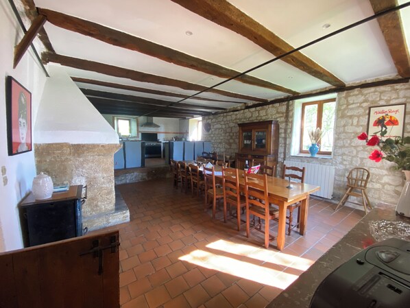 The dining room provides a great atmosphere for large groups 