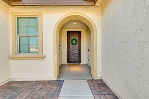Beautiful entryway with security door