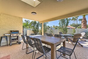 Covered Patio | Access to Community Amenities at Hyatt Regency Scottsdale Resort