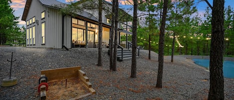 Gorgeous view of the private pond situated on 1.6 acres
