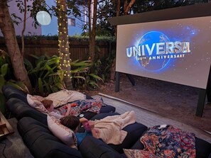 Enjoy family movie nights under the stars.
