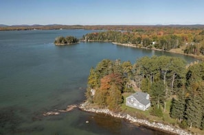 Aerial view looking west