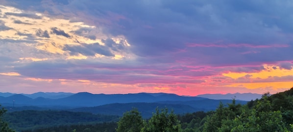 Sunset views from the cabin!