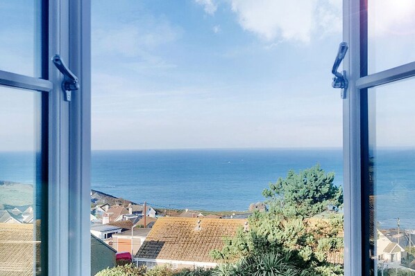 Stunning sea views from top-floor bedroom