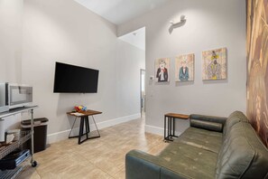Cozy up in our stylish lounge, perfect for unwinding