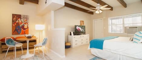 Loft B features king size bed and casual dining area.