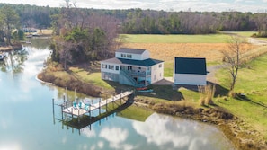 Welcome to Camden Cove! Situated at the end of a private lane shared with only one other house, this will be your base for exploring all the Northern Neck has to offer. Or just stay here and play!