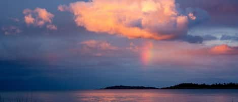 Sunsets and rainbows at Rathtrevor Beach