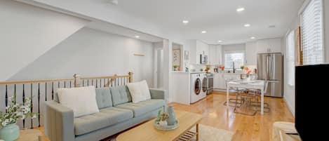 Feel at home in the open concept living room and kitchen.
